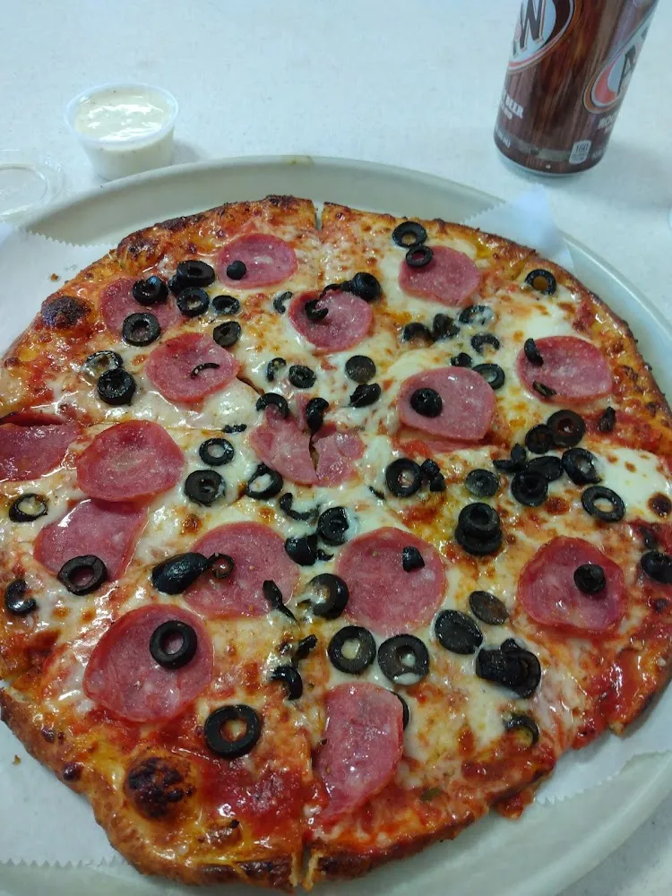 12 Inch Canadian Bacon and Black Olive